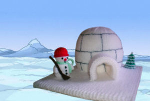 Le Bonhomme de neige et son igloo